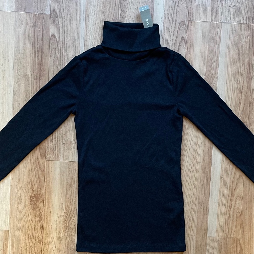 J. Crew Perfect Fit Turtle Neck Black Size XXS BRAND NEW W/ TAG